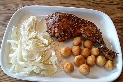 Knusprige Hähnchenkeulen / Hähnchenschenkel aus dem Ofen 7