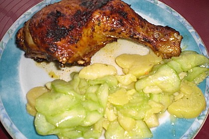Knusprige Hähnchenkeulen / Hähnchenschenkel aus dem Ofen 97