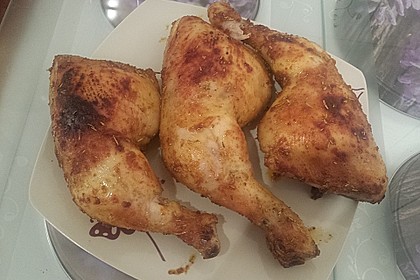 Knusprige Hähnchenkeulen / Hähnchenschenkel aus dem Ofen 84
