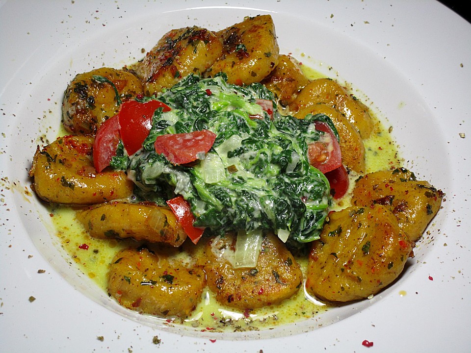 Gnocchi mit Spinat - Gorgonzolasoße von lillebrö | Chefkoch.de