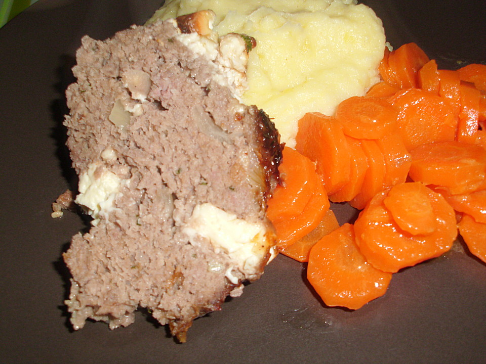 Hackbraten gefüllt mit Schafskäse von babsel | Chefkoch.de