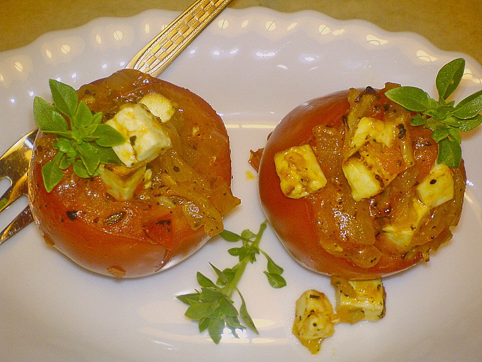 Gebackene Tomaten mit Schafskäse von blacky278 | Chefkoch.de