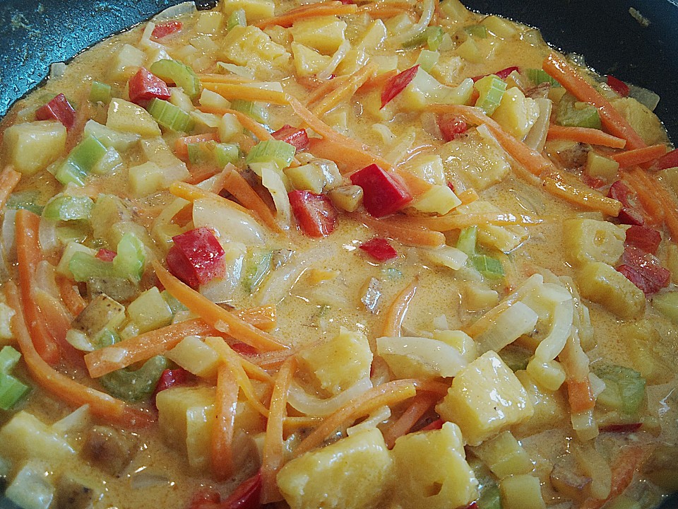 Süß - scharfes Kokos - Gemüse - Curry von Flunx | Chefkoch.de