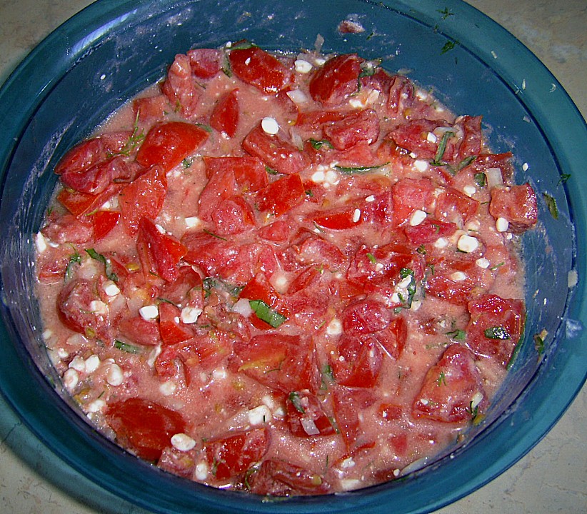 Tomatensalat mit körnigem Frischkäse von Daniela1603 | Chefkoch.de