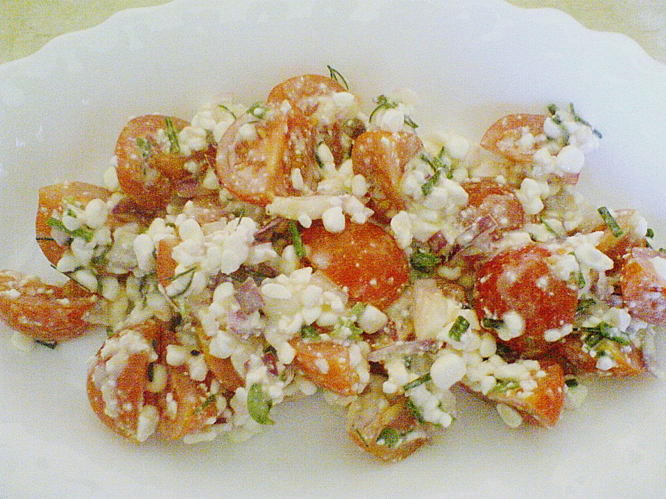 Tomatensalat mit körnigem Frischkäse von Daniela1603 | Chefkoch.de