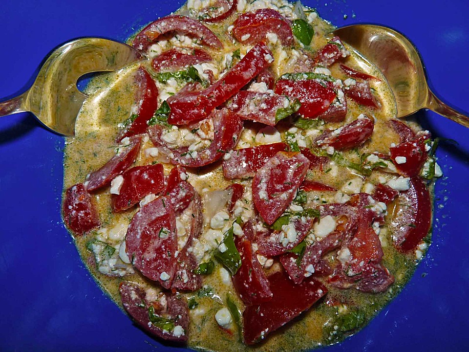 Tomatensalat mit körnigem Frischkäse von Daniela1603 | Chefkoch.de