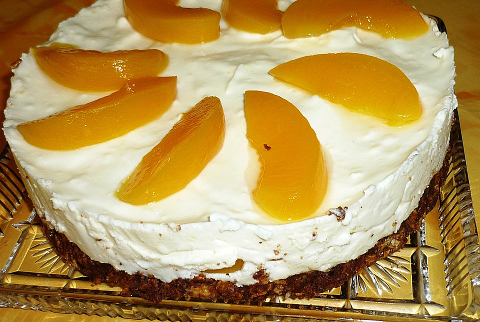 Pfirsichtorte mit Cornflakes - Schokoboden | Chefkoch.de