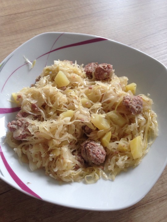 BratwurstSauerkrautPfanne von Chefkoch.de