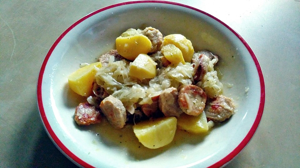 BratwurstSauerkrautPfanne von Chefkoch.de