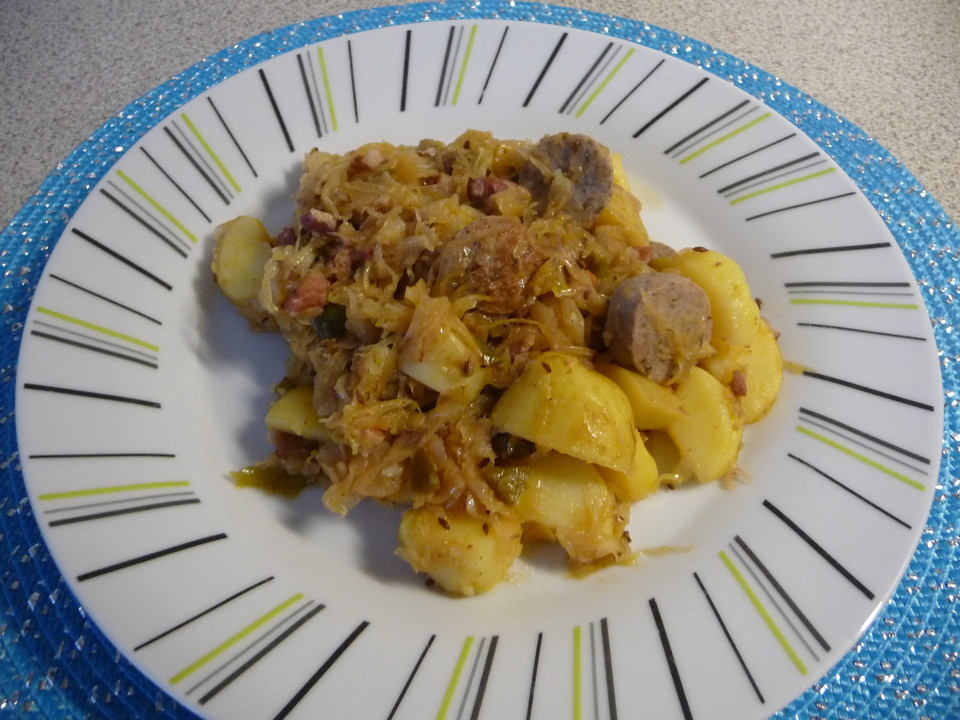 BratwurstSauerkrautPfanne von Chefkoch.de