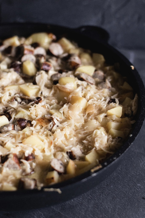 Bratwurst-Sauerkraut-Pfanne von Annett77 | Chefkoch.de