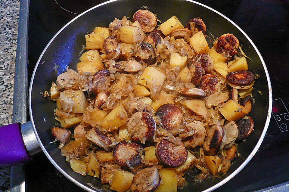 BratwurstSauerkrautPfanne von Chefkoch.de