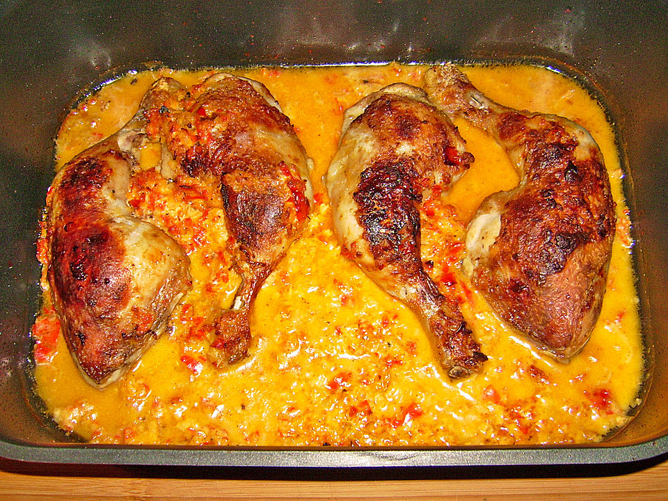 Hähnchenschenkel in Senf Sahne Soße von Patzi Chefkoch.de