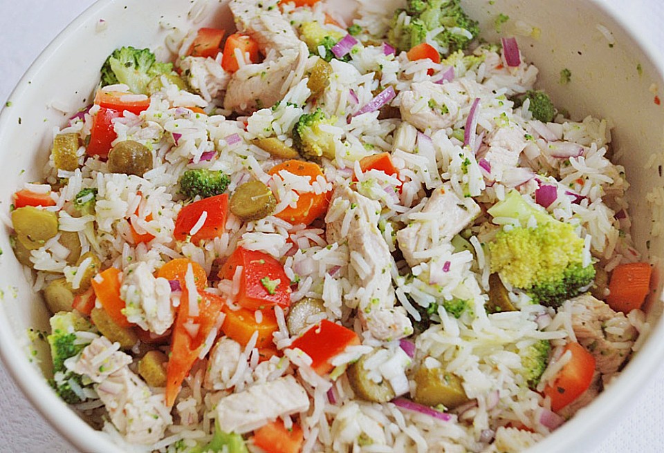 Reissalat mit Hähnchenfleisch und Brokkoli von brisane | Chefkoch.de