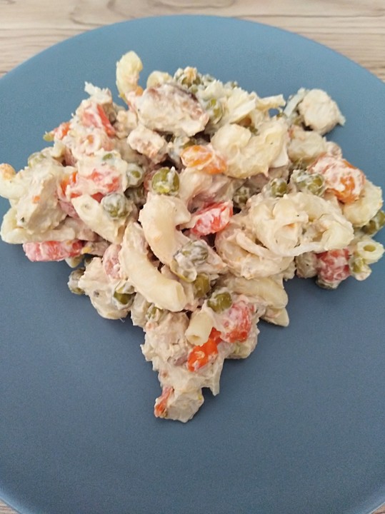 Nudelsalat mit Erbsen und Möhrchen von Tinaluna | Chefkoch.de