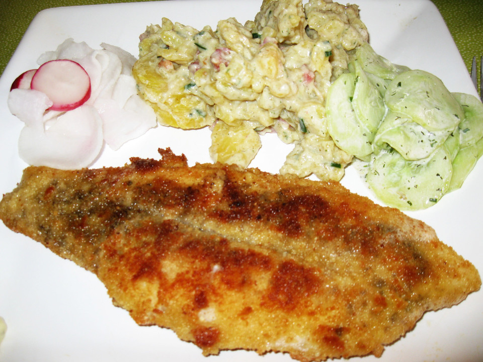 Knusperfisch mit Kartoffelsalat von duffelino | Chefkoch.de