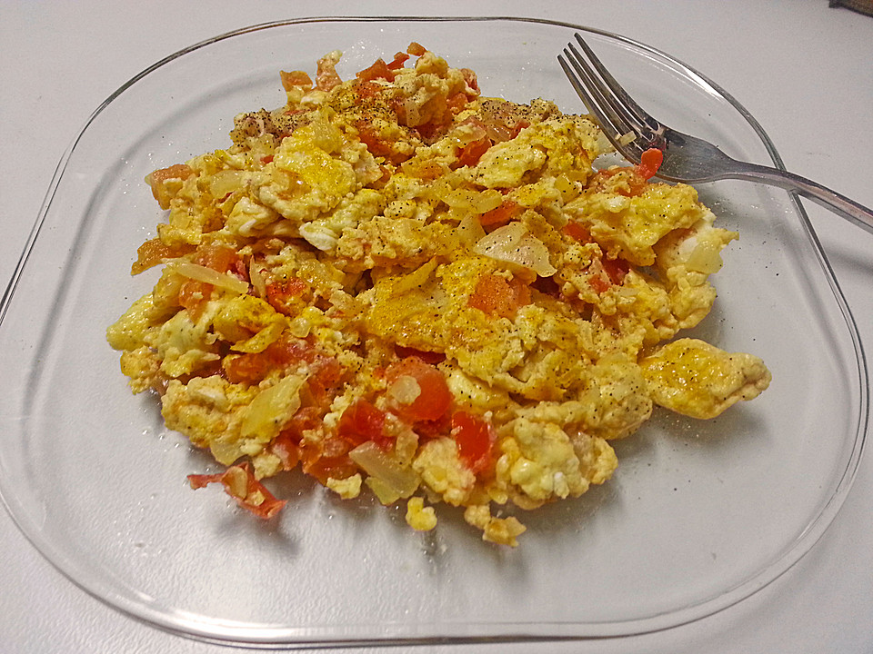Rührei mit Tomate und Schafskäse von plumbum | Chefkoch.de