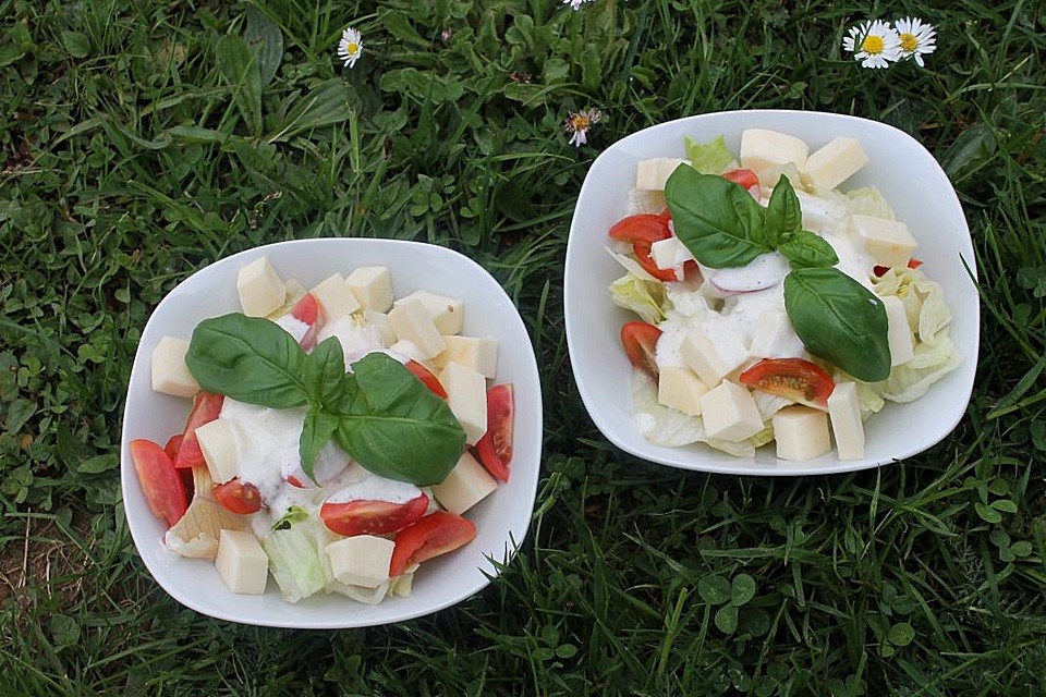 Eisbergsalat mit Tomaten und Mozzarella von Nicky0110 | Chefkoch.de