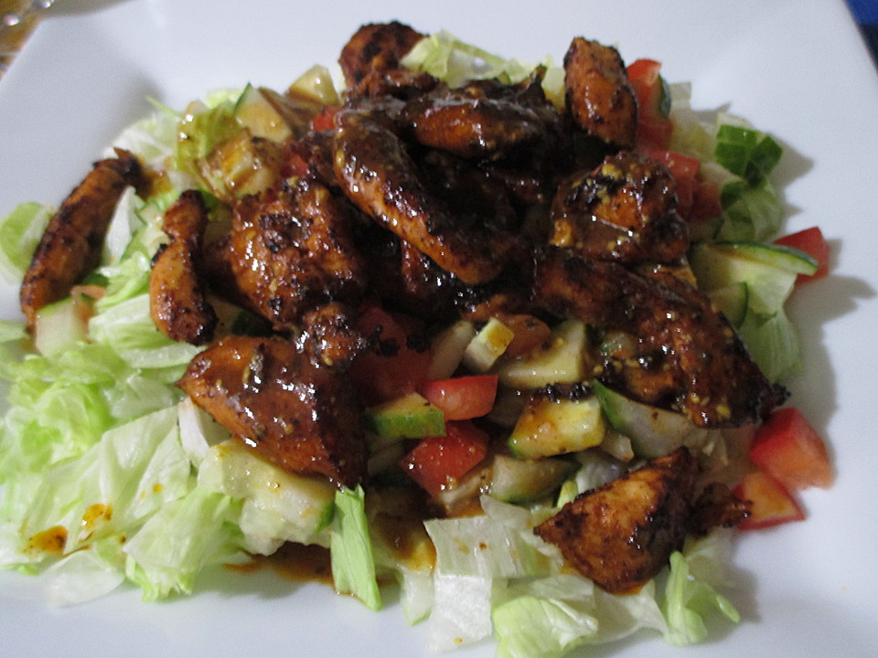 Salat mit gebratener Hähnchenbrust von CarinaSt | Chefkoch.de