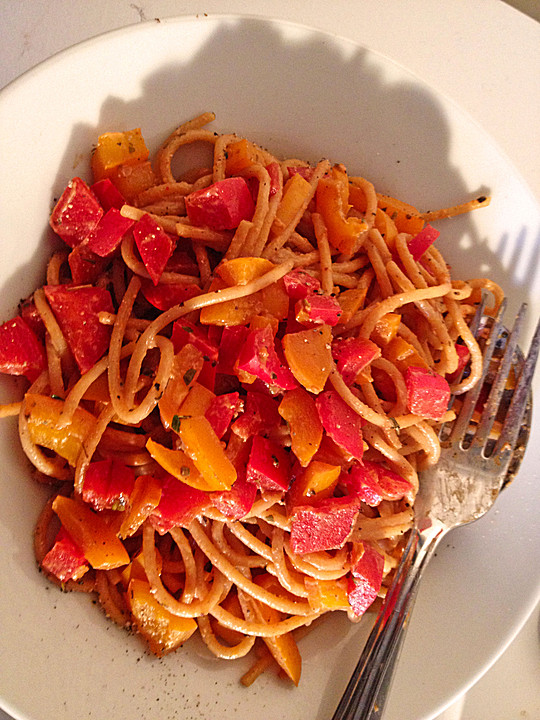 Paprika - Carbonara mit Spaghetti von kati018 | Chefkoch.de