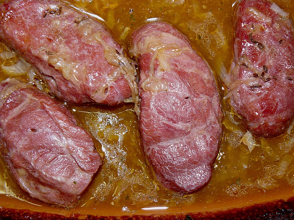 Töginger gepökelte Schweinsbackerl aus dem Römertopf von Herta ...