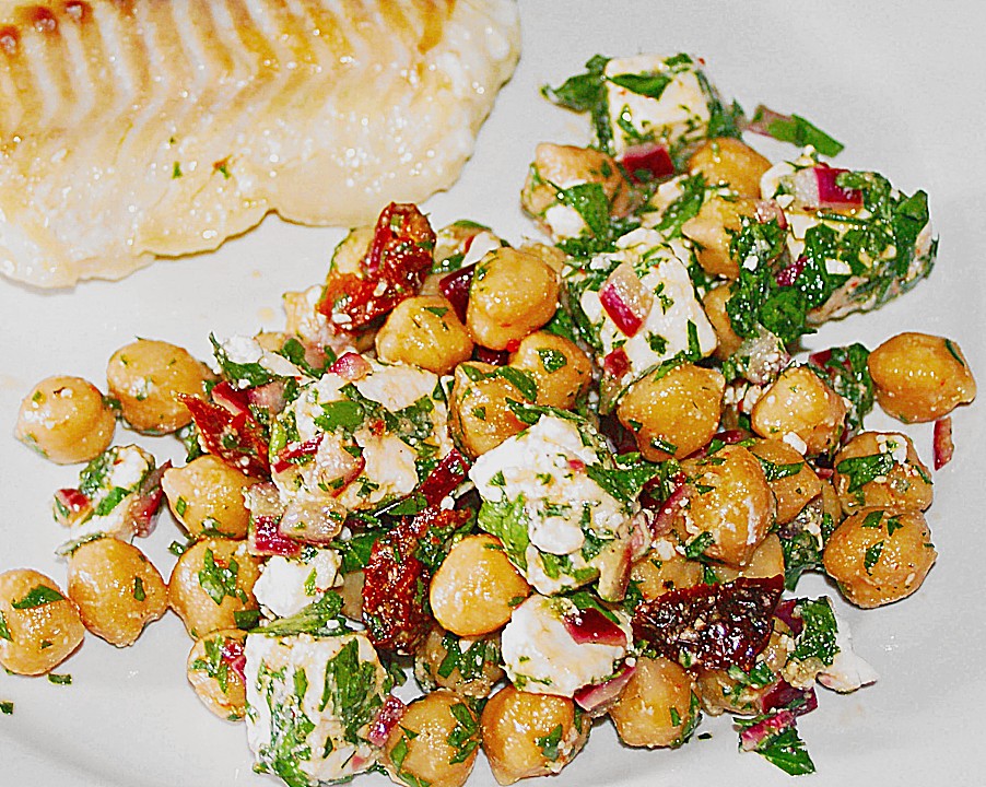 Kichererbsensalat mit getrockneten Tomaten und Feta von grisi | Chefkoch.de