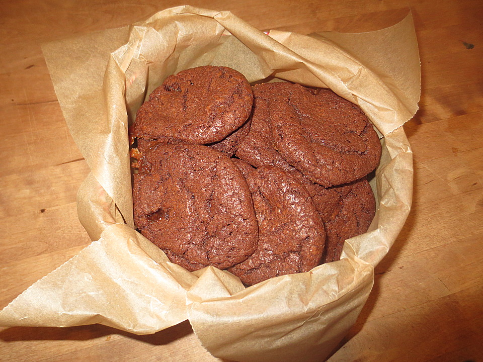 Schokoladen - Cookies mit Karamellkern von gedeon | Chefkoch.de