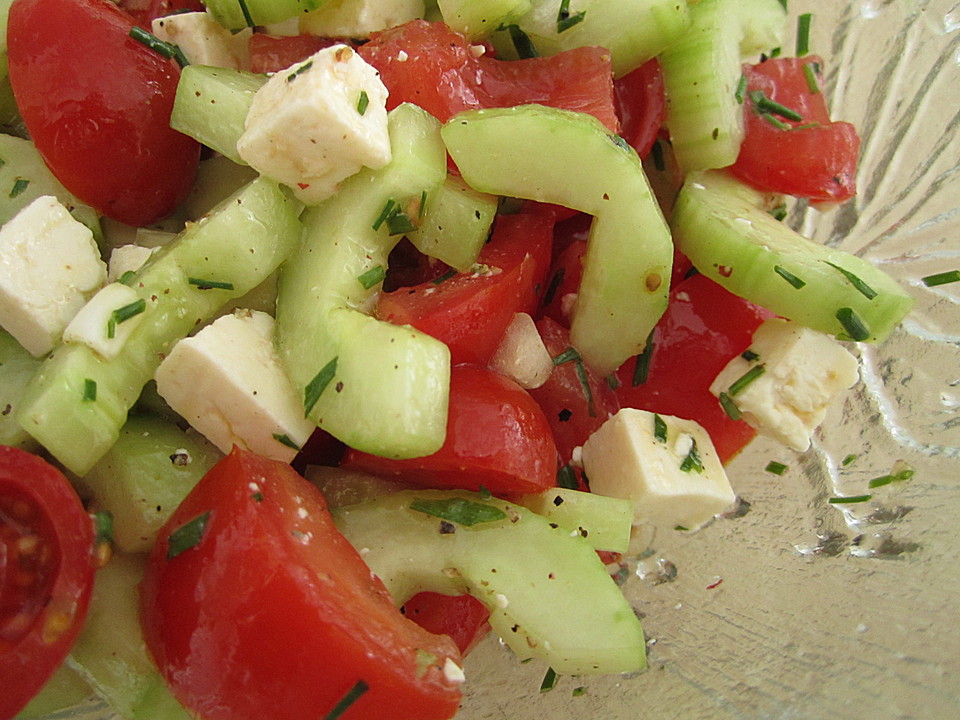 Tomaten - Gurkensalat mit Schafskäse von iris75 | Chefkoch.de