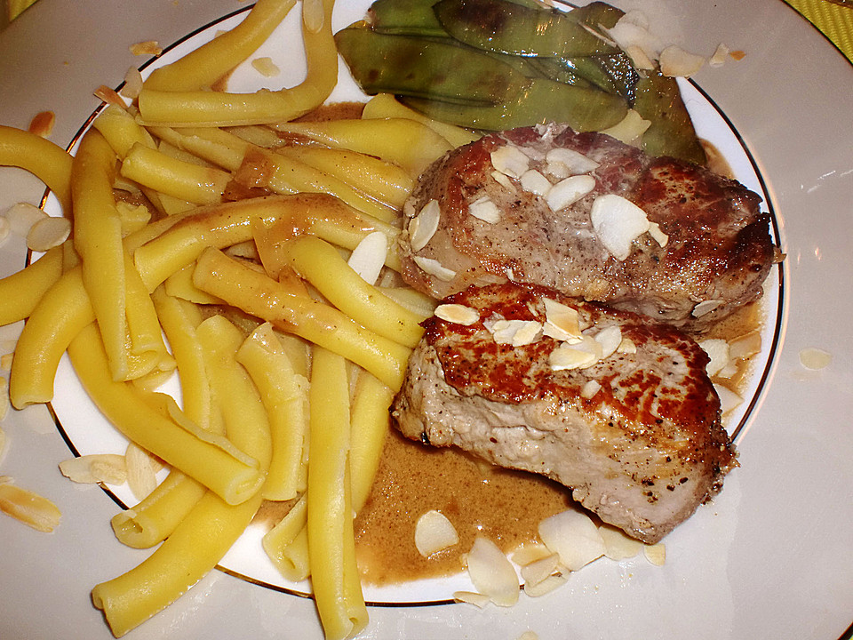 Kalbsfilet mit Honig-Mandel-Sauce und Zuckerschoten von Corela1 ...