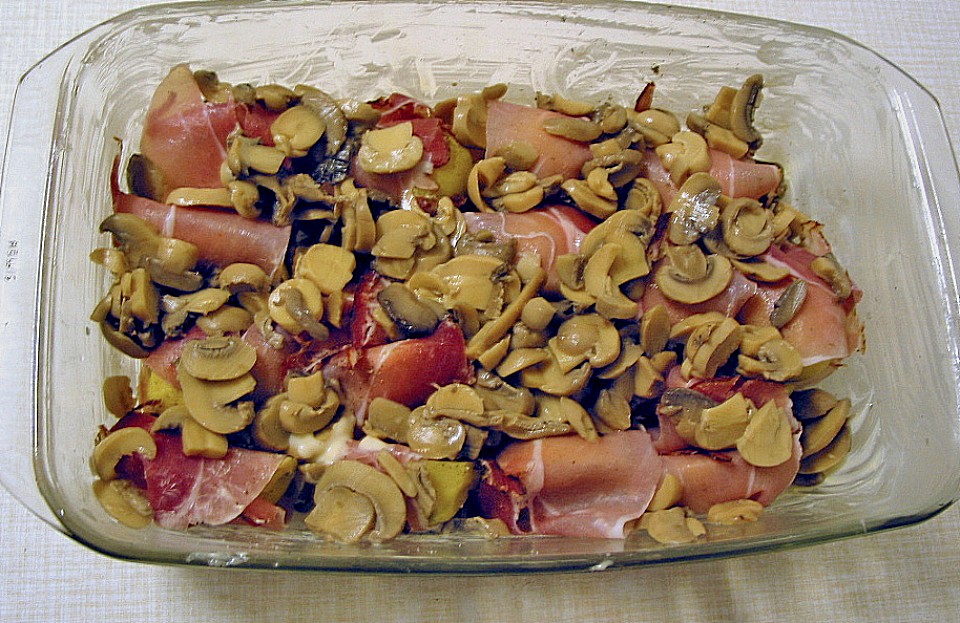 Mit Käse überbackene Kartoffeln und Schinken von Goldbek | Chefkoch.de
