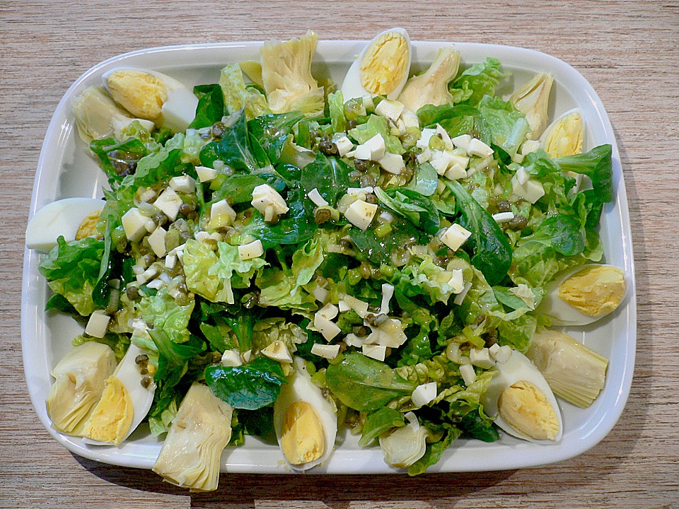 Radicchio - Artischocken - Salat mit Ei von lucy550 | Chefkoch.de