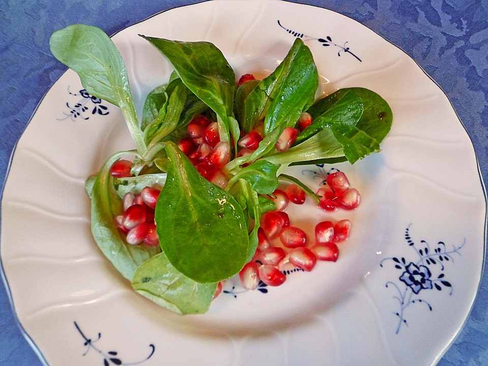 Feldsalat mit Granatapfel von knobichili | Chefkoch.de