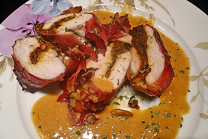 Gefüllte Hähnchenbrust im Schinkenmantel 5