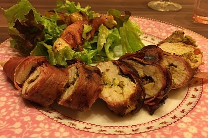 Gefüllte Hähnchenbrust im Schinkenmantel 3