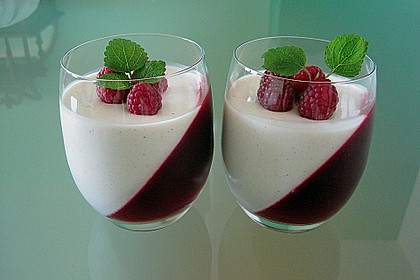 Panna cotta mit Himbeer - Gelee
