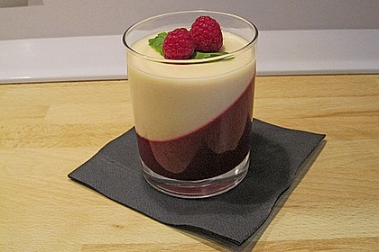 Panna cotta mit Himbeer - Gelee 19