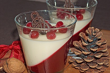 Panna cotta mit Himbeer - Gelee 8