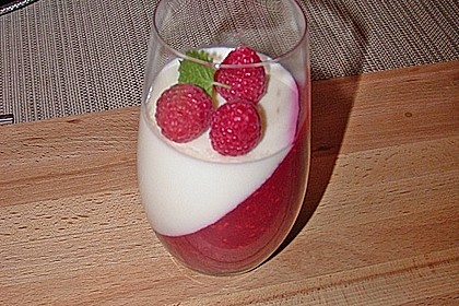 Panna cotta mit Himbeer - Gelee 22