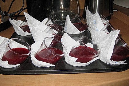Panna cotta mit Himbeer - Gelee 16