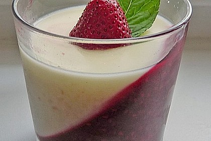 Panna cotta mit Himbeer - Gelee 25