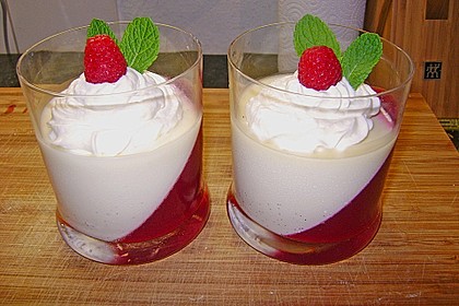 Panna cotta mit Himbeer - Gelee 15