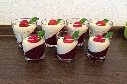 Panna cotta mit Himbeer - Gelee 4