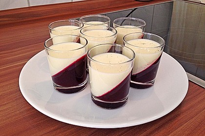 Panna cotta mit Himbeer - Gelee 6
