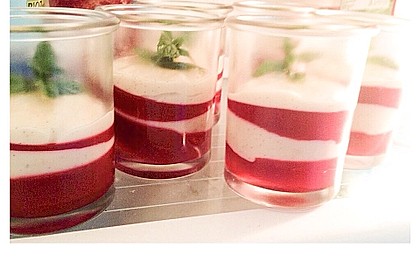 Panna cotta mit Himbeer - Gelee 12