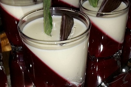 Panna cotta mit Himbeer - Gelee 21