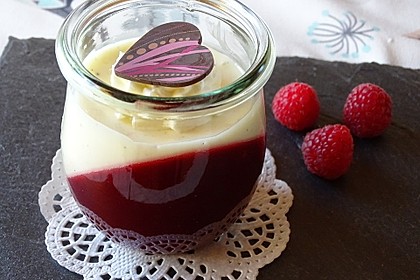 Panna cotta mit Himbeer - Gelee 20