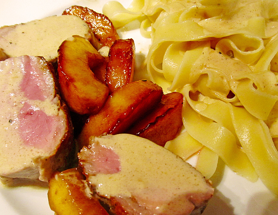 Schweinefilet mit Äpfeln in Calvados - Sauce | Chefkoch.de