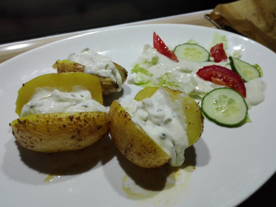 Baked Potato mit Sour Cream und Champignons von CookingJulie | Chefkoch.de