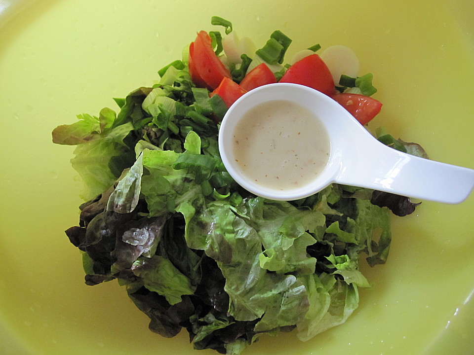 Gemischter Salat mit Joghurt - Dressing von Schokomäuschen23 | Chefkoch.de
