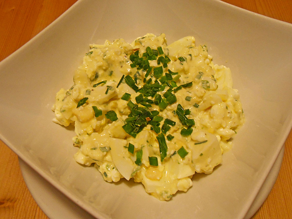 Eiersalat Ohne Mayonnaise Mit Crème Fraîche Fettarmer Eiersalat ohne Mayonnaise von skakanka84 | Chefkoch.de